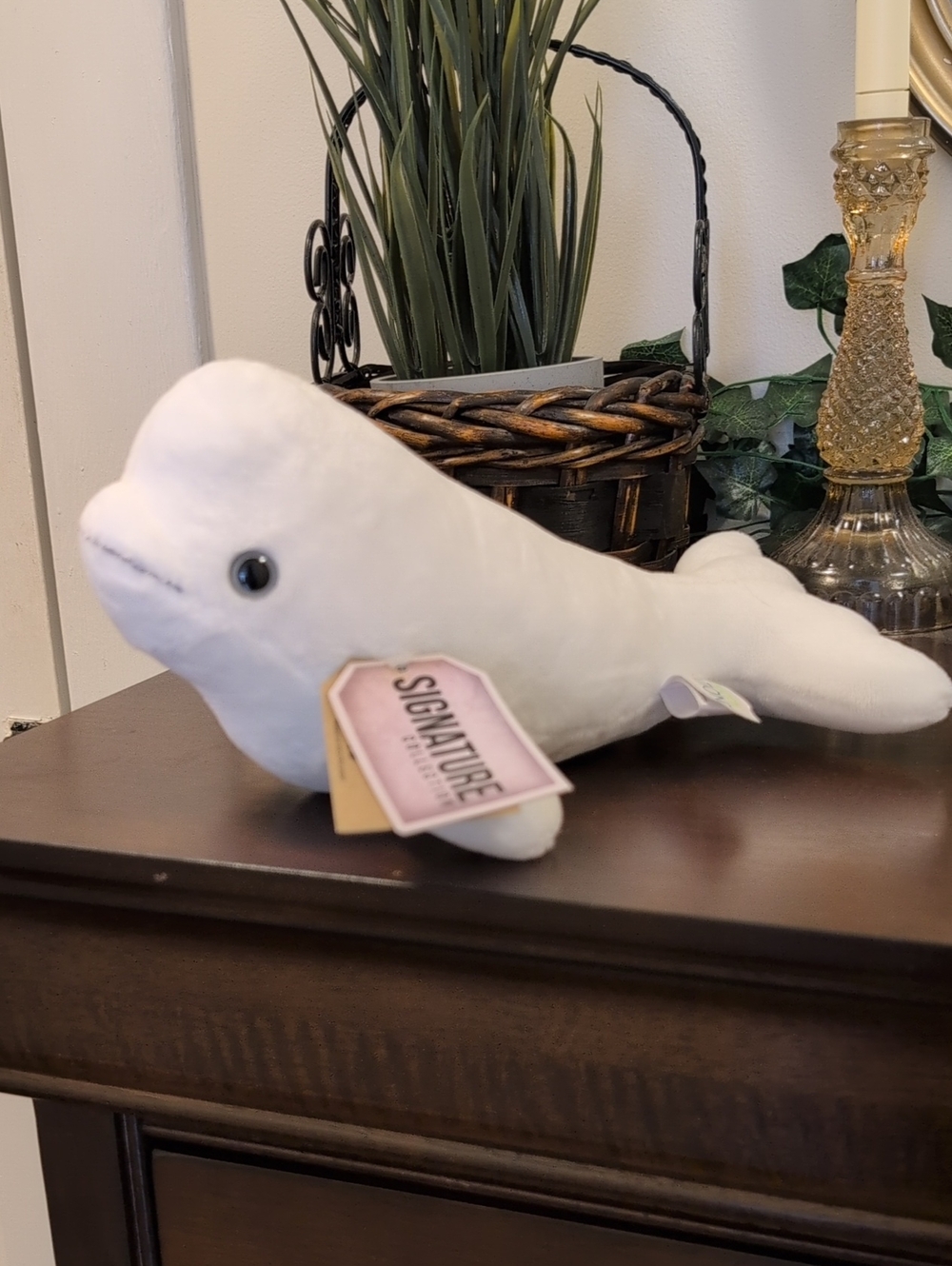 Signature White Beluga Whale Plush Toy
